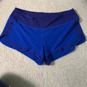 Lululemon two tone blue speed short